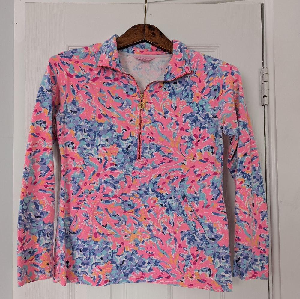Lilly Pulitzer Pink and Blue Pullover